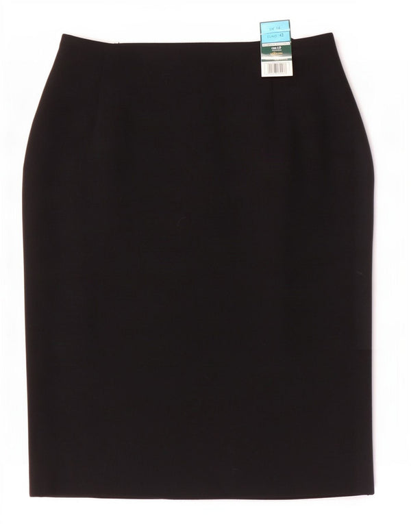 Marks & Spencer Womens Pencil Skirt UK 14 Medium W28 Black Viscose
