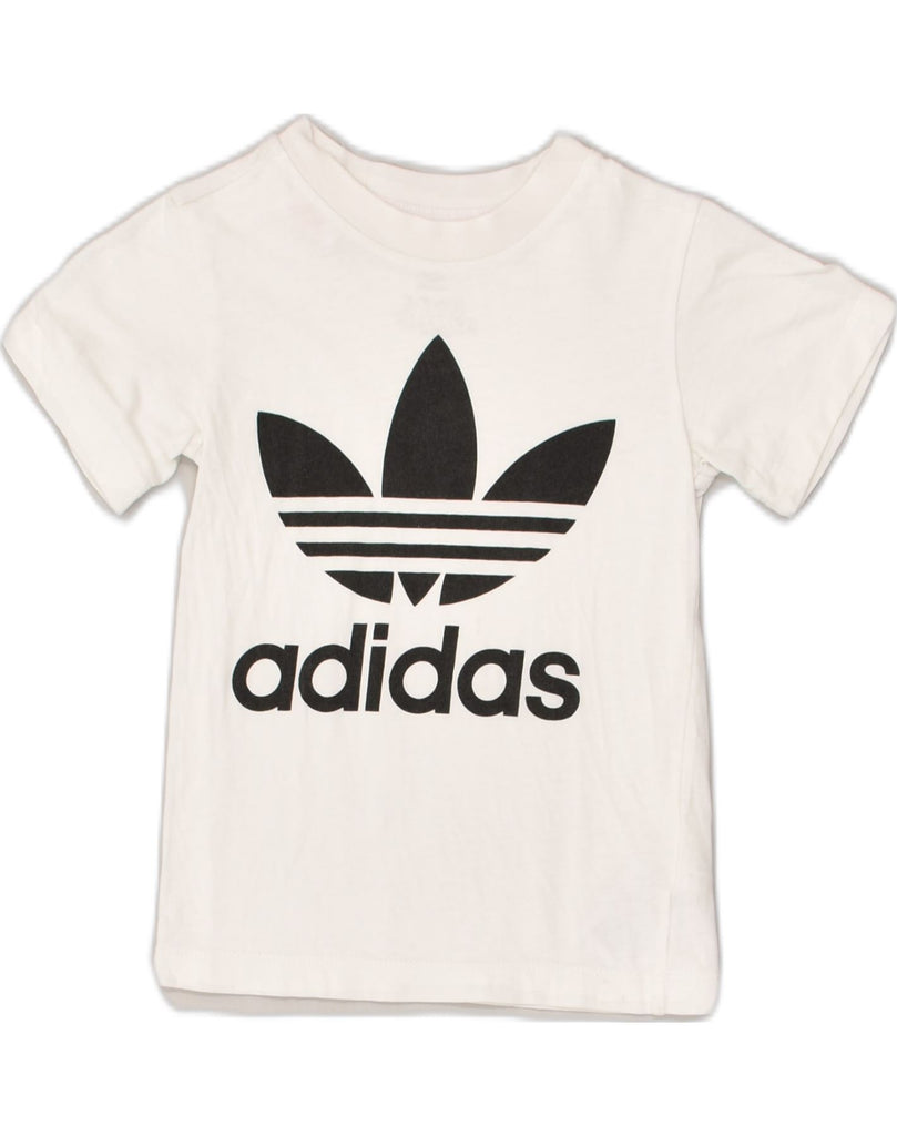 ADIDAS Boys Graphic T-Shirt Top 2-3 Years White Cotton | Vintage Adidas | Thrift | Second-Hand Adidas | Used Clothing | Messina Hembry 