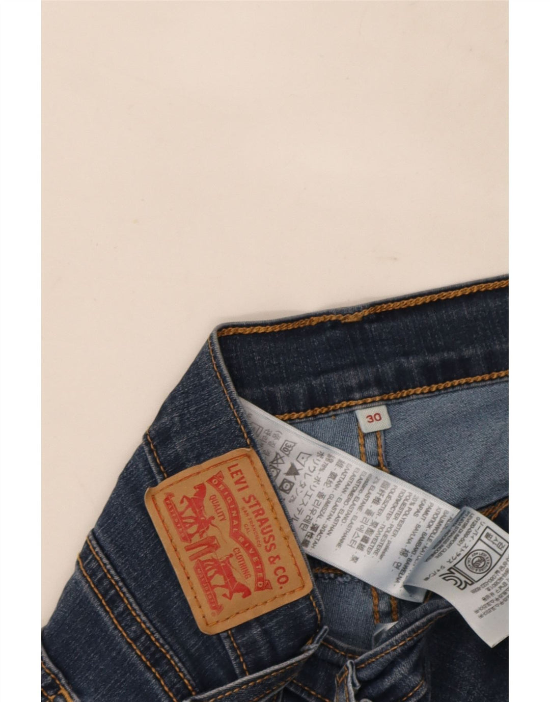 Levi's Womens Denim Shorts W30 Medium Blue Cotton