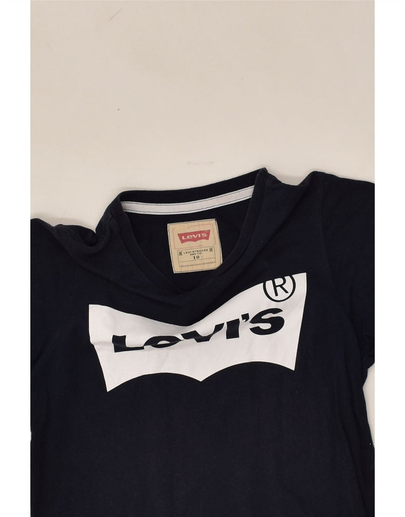 LEVI'S Boys Graphic T-Shirt Top 9-10 Years Navy Blue Cotton | Vintage Levi's | Thrift | Second-Hand Levi's | Used Clothing | Messina Hembry 