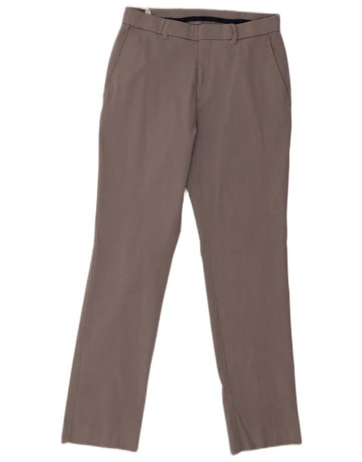 TOMMY HILFIGER Mens Slim Chino Trousers W30 L30 Grey Rayon