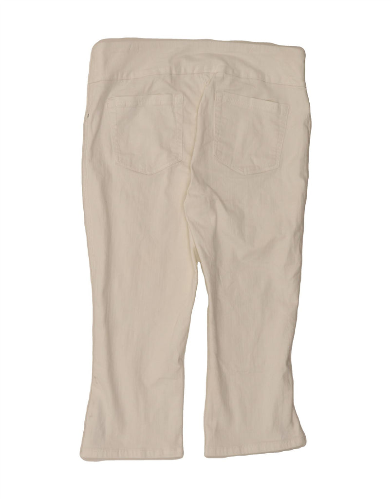 LEE Womens Sculpting Mid Rise Capri Trousers UK 14 Large W34 L20 White Vintage Lee and Second-Hand Lee from Messina Hembry 