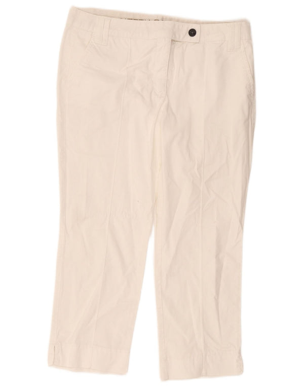 North Sails Womens Cropped Trousers W34 L23 White Cotton