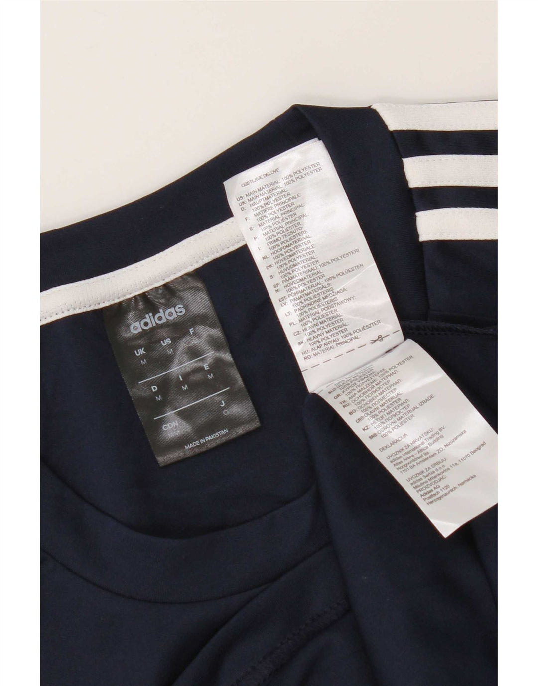 Adidas Mens Climalite T-Shirt Top Medium Navy Blue Polyester