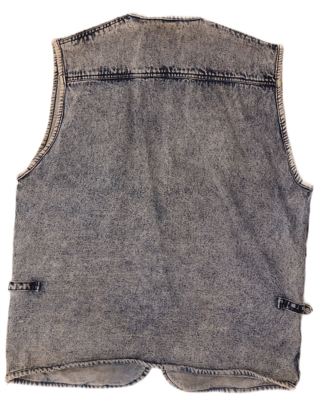 Vintage Mens Denim Gilet UK 40 Large Blue