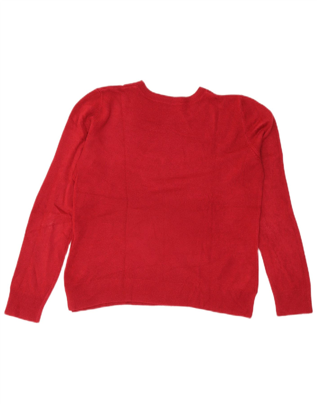 Marks & Spencer Womens Crop Boat Neck Jumper Sweater UK 12 Medium Red
