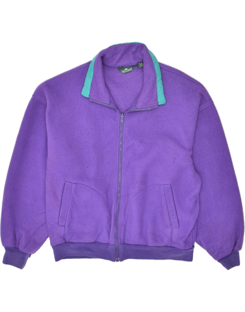 VINTAGE Mens Fleece Jacket UK 38 Medium Purple Polyester | Vintage Vintage | Thrift | Second-Hand Vintage | Used Clothing | Messina Hembry 