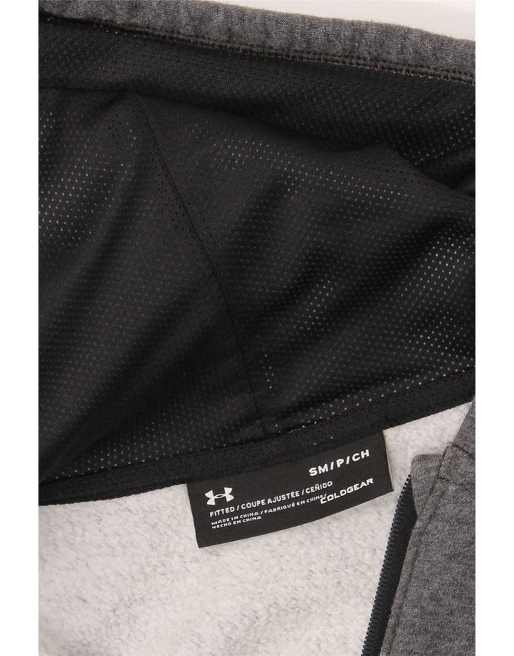 Under Armour Mens Cold Gear Zip Hoodie Sweater Small Grey