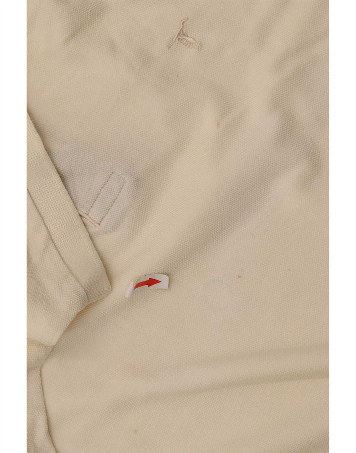 Conbipel Mens Polo Shirt Medium Off White Cotton