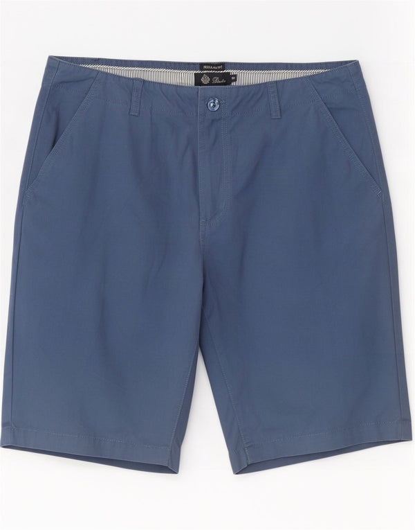 Dack's Mens Regular Fit Chino Shorts IT 50 Large W34 Blue Cotton