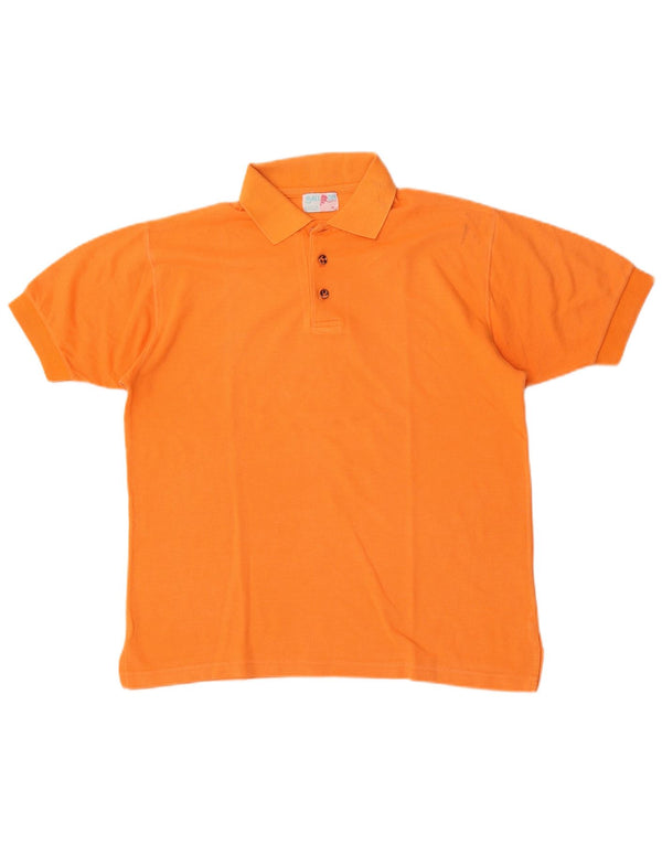 Ball On Mens Polo Shirt Medium Orange Cotton