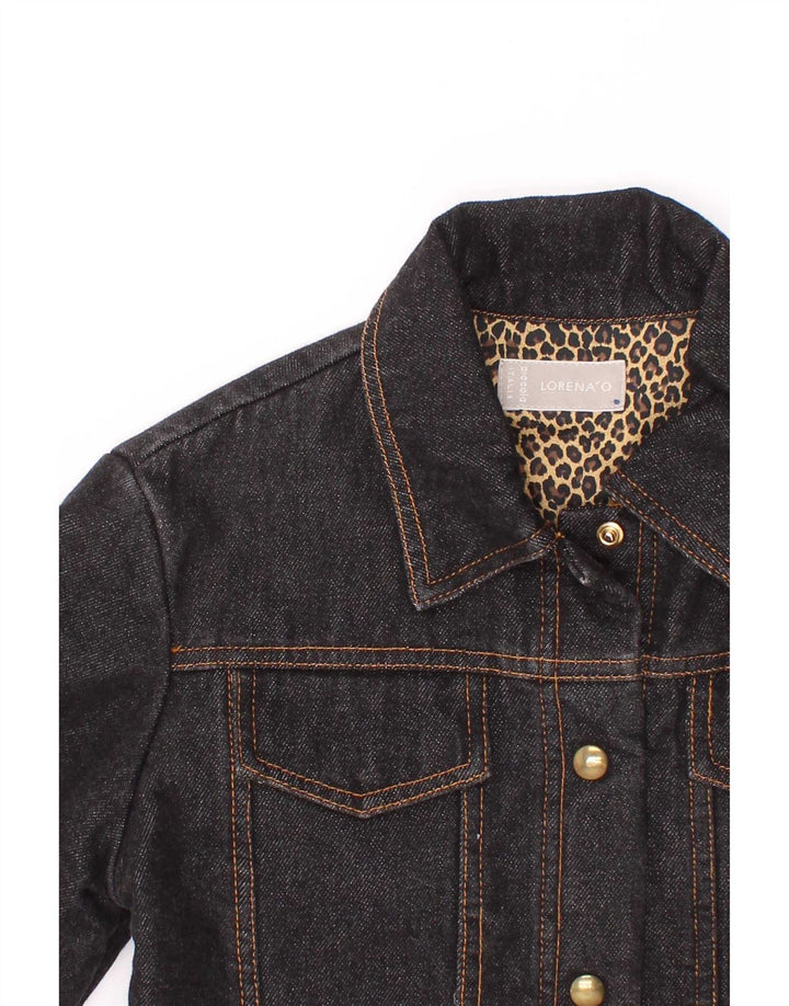 Lorena'O Girls Denim Jacket 8-9 Years Grey Cotton