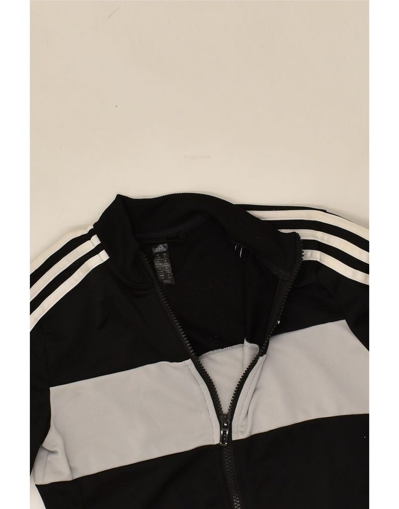 ADIDAS Boys Tracksuit Top Jacket 9-10 Years Black Polyester | Vintage Adidas | Thrift | Second-Hand Adidas | Used Clothing | Messina Hembry 