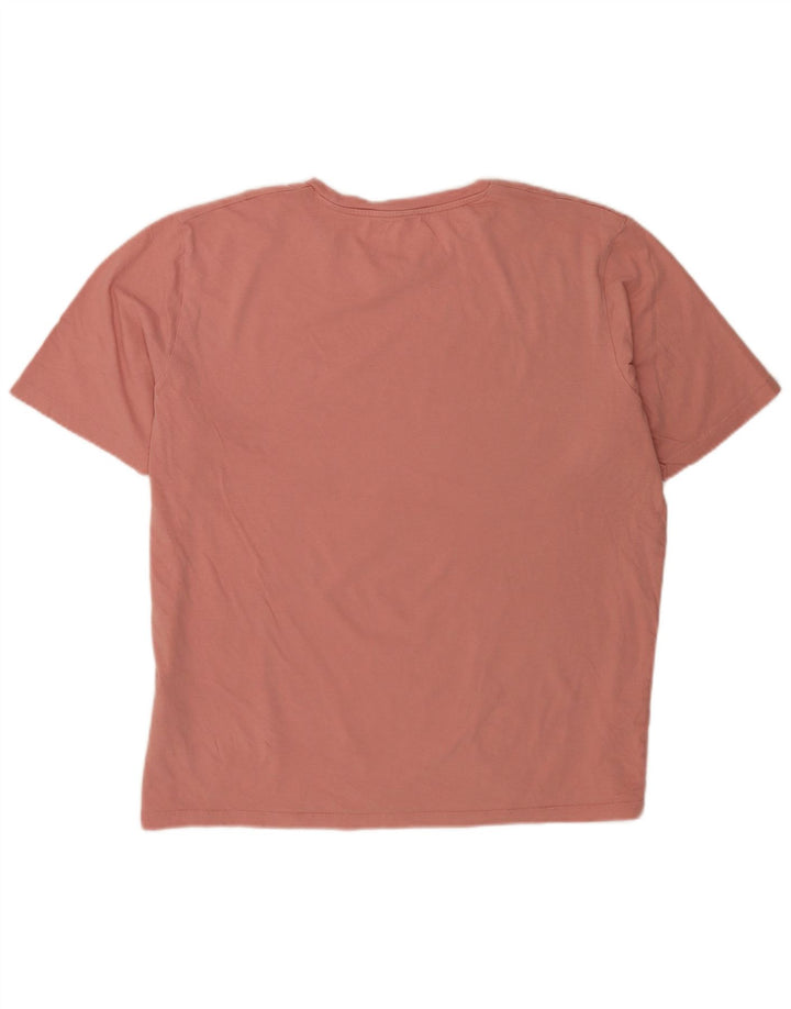 Jack & Jones Mens T-Shirt Top 2XL Pink Cotton