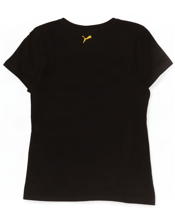 Puma Womens Graphic T-Shirt Top UK 14 Large Black