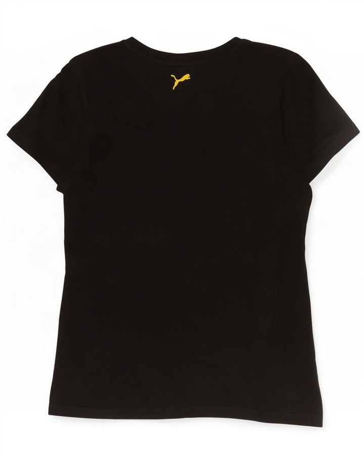 Puma Womens Graphic T-Shirt Top UK 14 Large Black