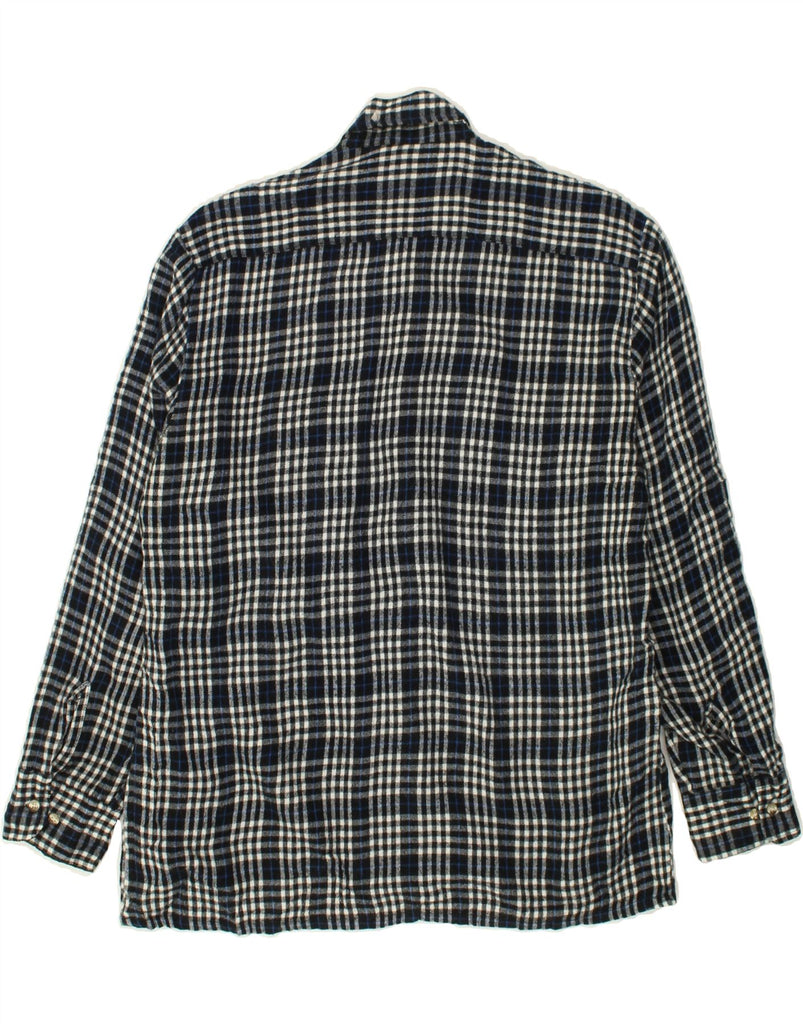 VINTAGE Mens Flannel Shirt UK 16 -16 1/2 Large Black Check Acrylic | Vintage Vintage | Thrift | Second-Hand Vintage | Used Clothing | Messina Hembry 