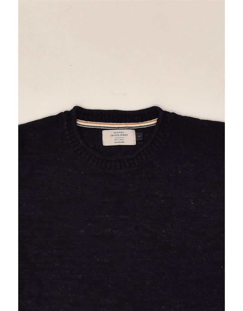 JACK & JONES Mens Originals Crew Neck Jumper Sweater Large Navy Blue | Vintage Jack & Jones | Thrift | Second-Hand Jack & Jones | Used Clothing | Messina Hembry 