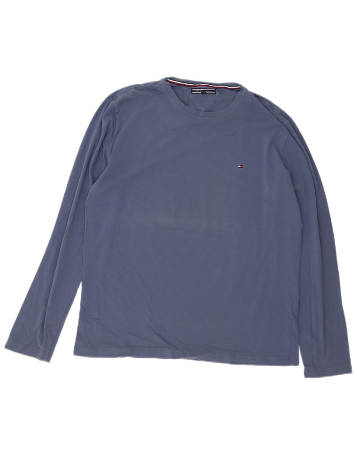 Tommy Hilfiger Mens Top Long Sleeve 2XL Navy Blue Cotton