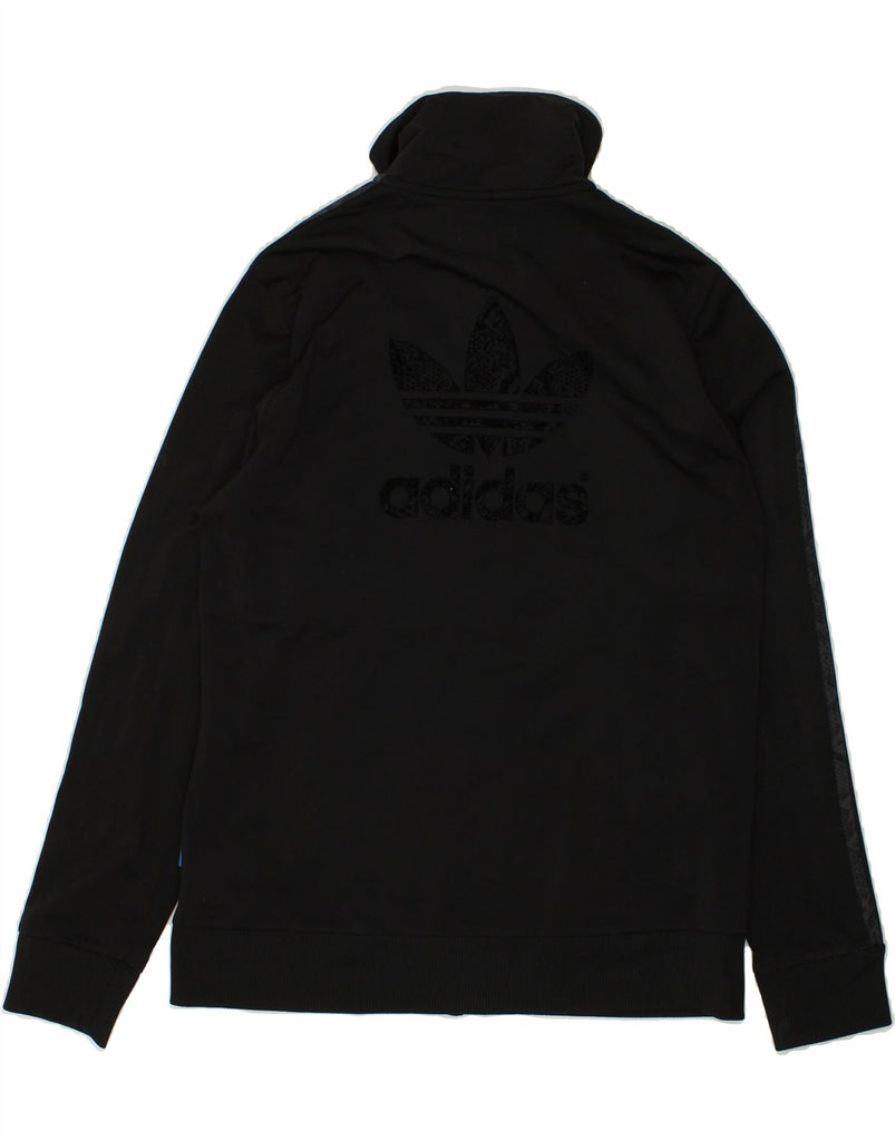 ADIDAS Womens Tracksuit Top Jacket EU 40 Medium Black Polyester | Vintage Adidas | Thrift | Second-Hand Adidas | Used Clothing | Messina Hembry 