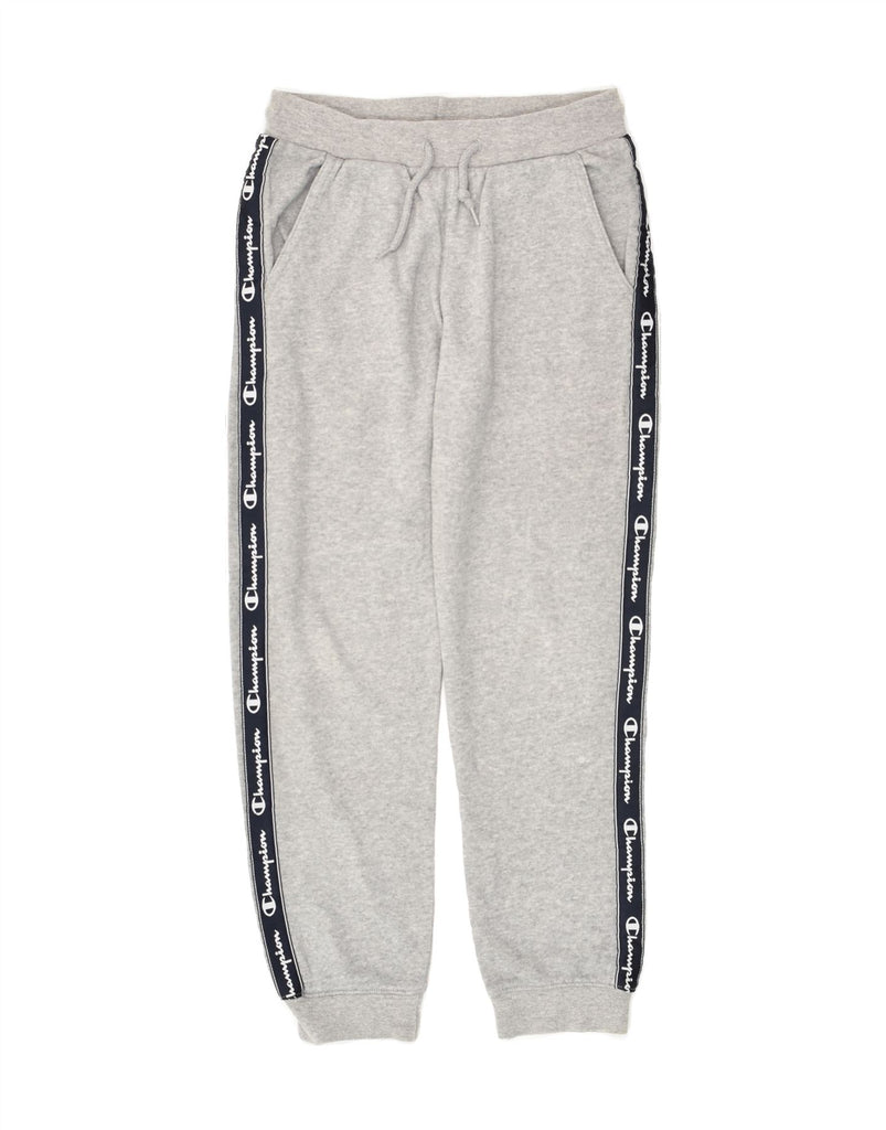 CHAMPION Boys Graphic Tracksuit Trousers Joggers 9-10 Years Medium Grey | Vintage Champion | Thrift | Second-Hand Champion | Used Clothing | Messina Hembry 