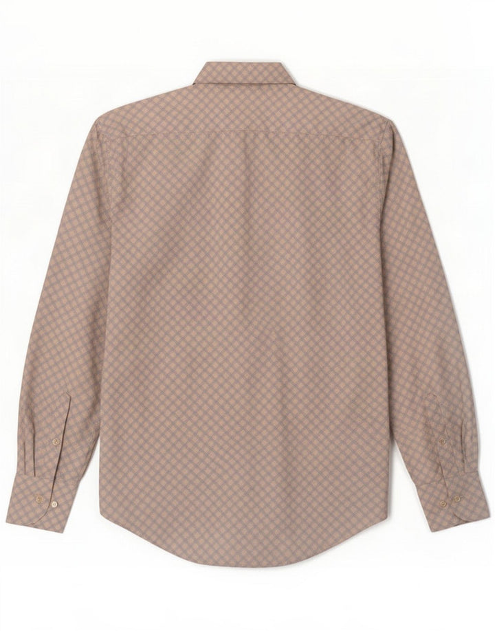 Massimo Dutti Mens Shirt Size 40 Medium Blue Geometric