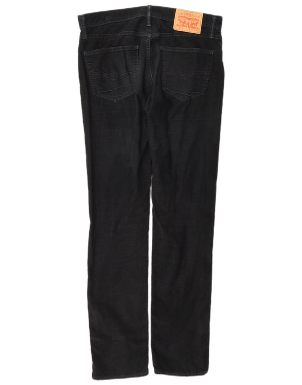 Levi's Mens 511 Slim Corduroy Trousers W32 L34 Black Cotton