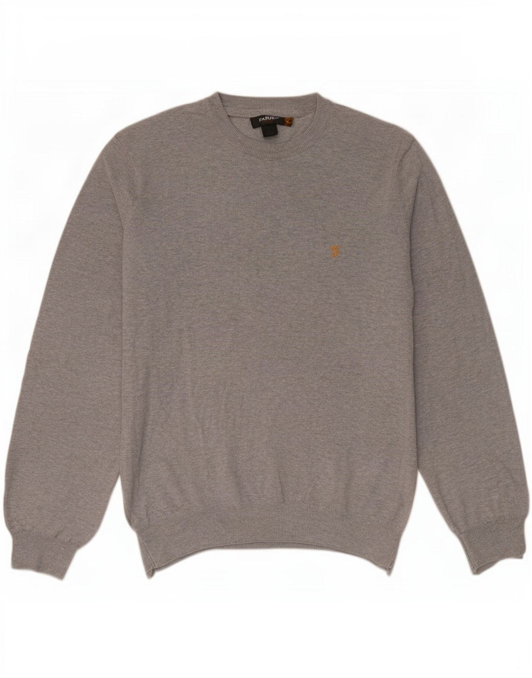 Farah Mens Crew Neck Jumper Sweater Medium Grey