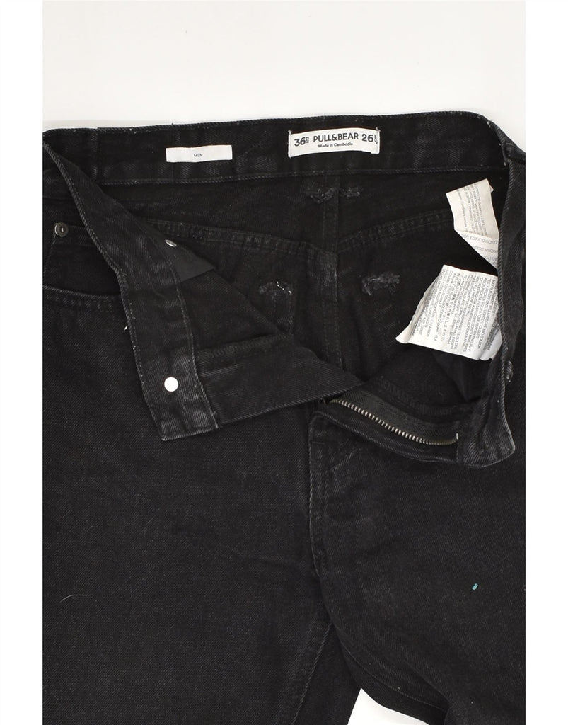 PULL & BEAR Womens Mom Tapered Jeans W26 L26  Black Cotton | Vintage Pull & Bear | Thrift | Second-Hand Pull & Bear | Used Clothing | Messina Hembry 