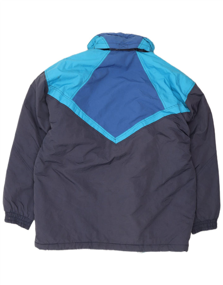 Brugi Mens Hooded Ski Jacket IT 52 XL Navy Blue Colourblock Polyamide