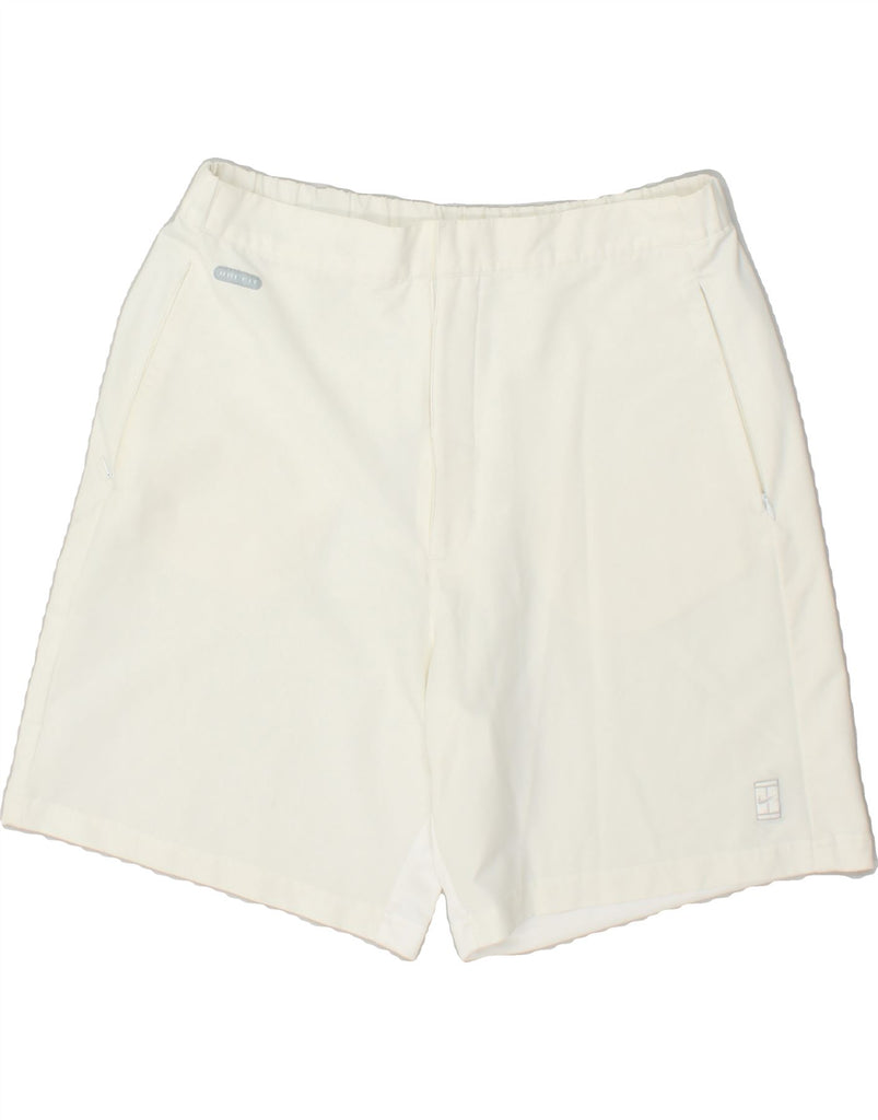 NIKE Mens Dri Fit Chino Shorts Large W34 White Polyester | Vintage Nike | Thrift | Second-Hand Nike | Used Clothing | Messina Hembry 