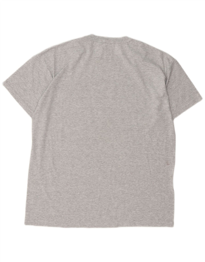 RUSSELL ATHLETIC Mens Graphic T-Shirt Top Large Grey Cotton