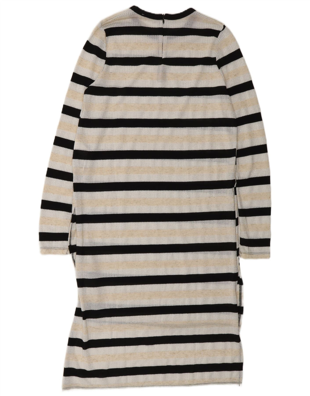 ZARA Womens Long Sleeve Jumper Dress UK 14 Medium Multicoloured Striped