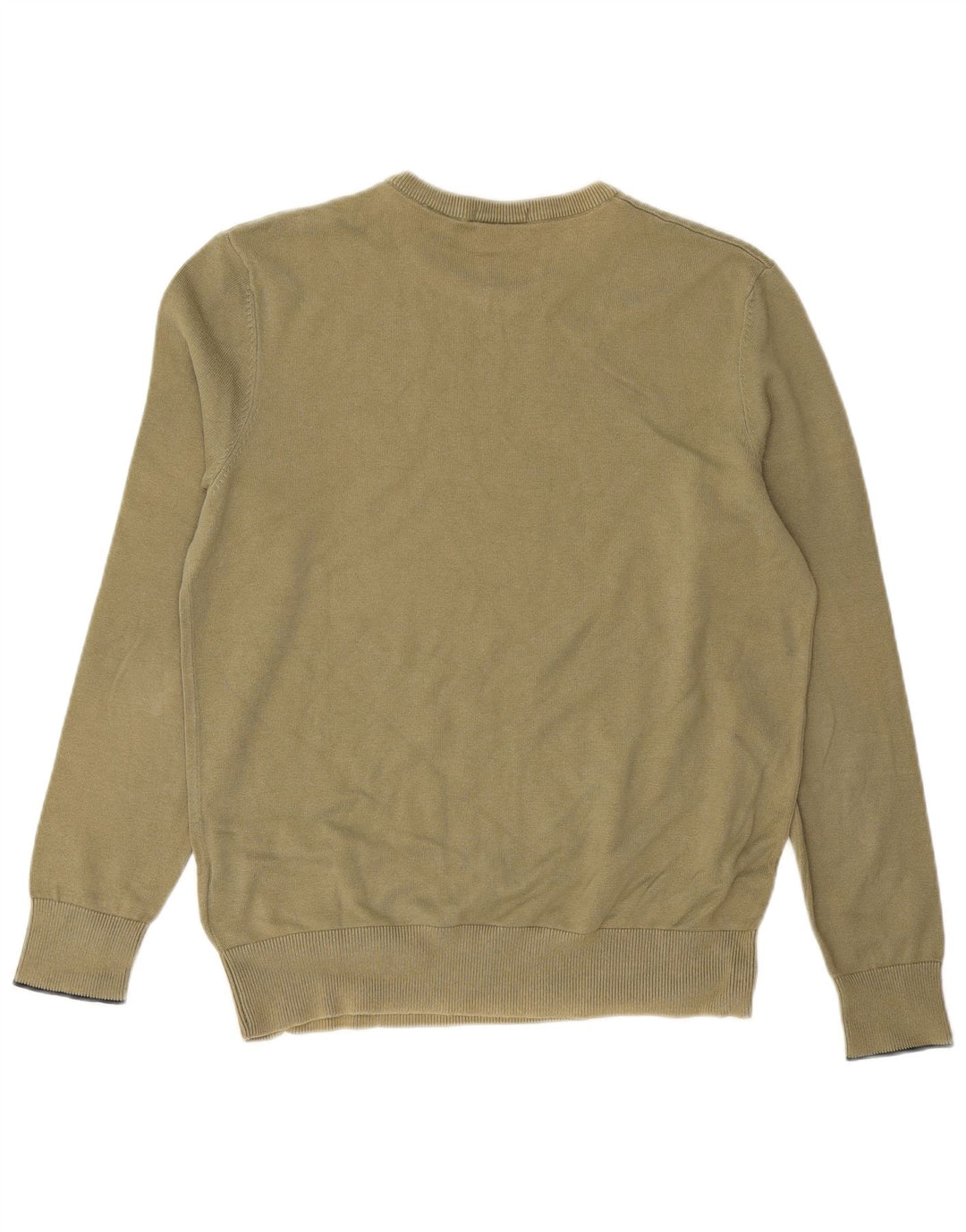 Timberland Mens Crew Neck Jumper Sweater Medium Khaki Cotton