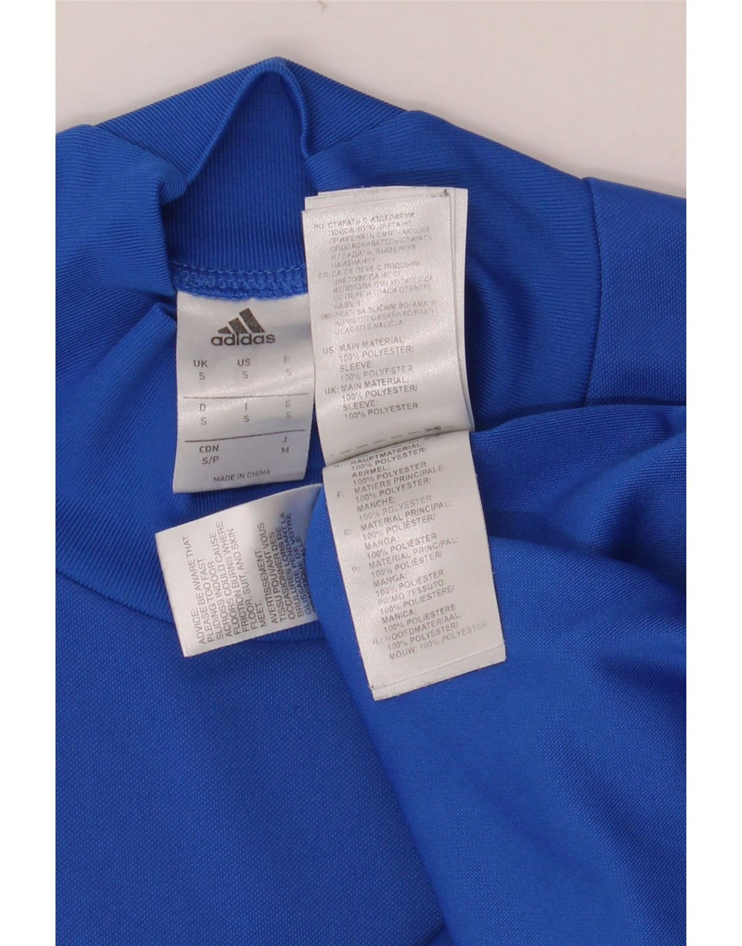 ADIDAS Mens Top Long Sleeve Small Blue Polyester