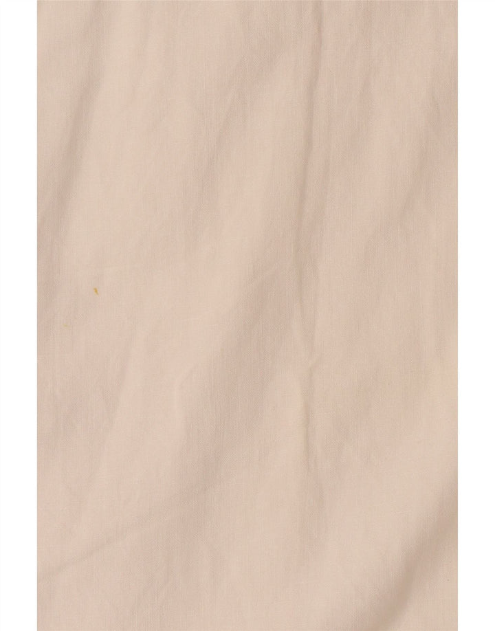 VINTAGE Mens Shirt Medium White Linen Vintage Vintage and Second-Hand Vintage from Messina Hembry 