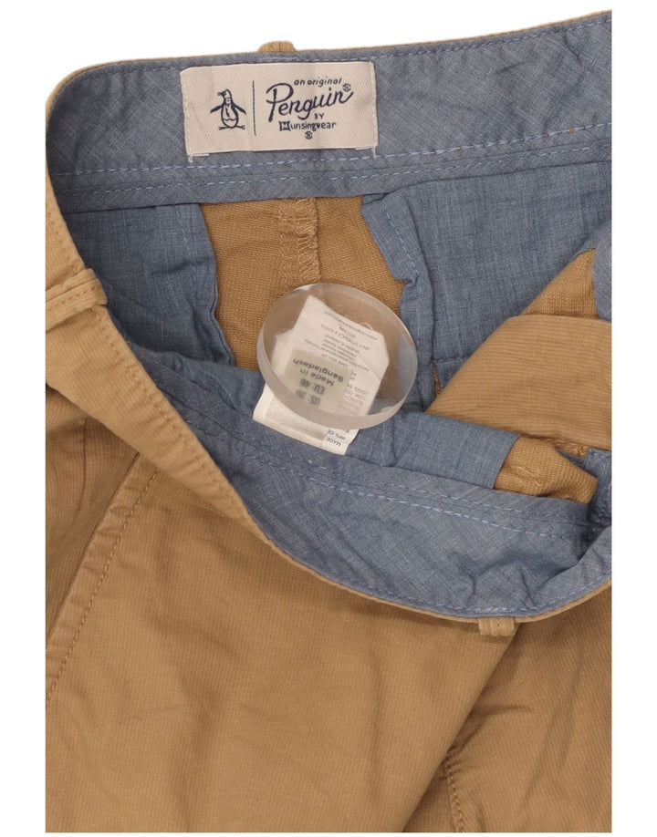 Penguin Mens Chino Shorts W30 Medium  Beige Cotton