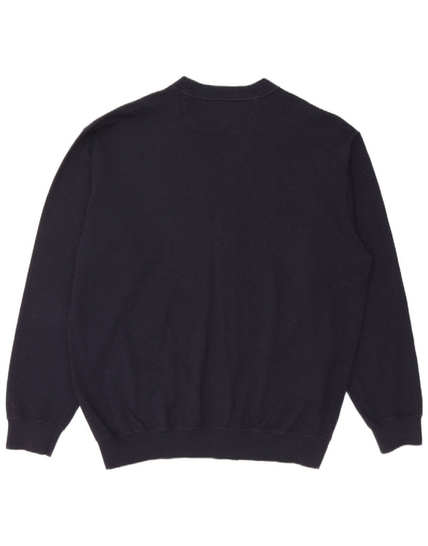 Paul & Shark Mens Cardigan Sweater XL Navy Blue New Wool
