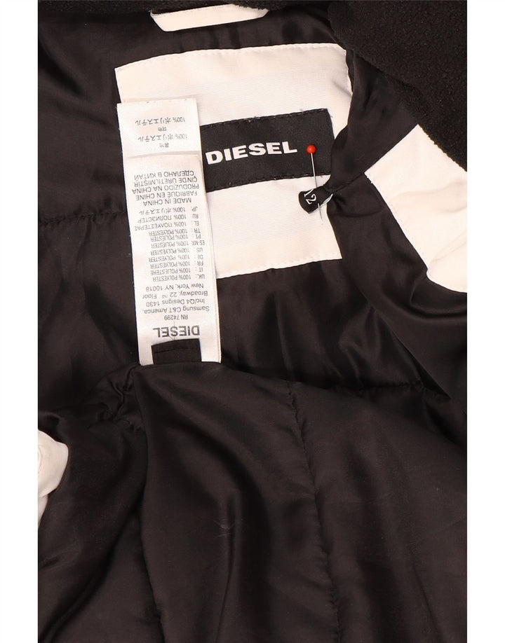 Diesel Girls Hooded Parka Jacket 11-12 Years White Polyester