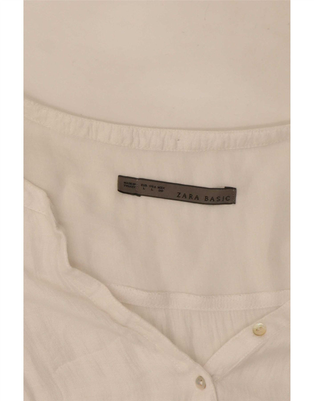 Zara Womens Blouse Top UK 16 Large White
