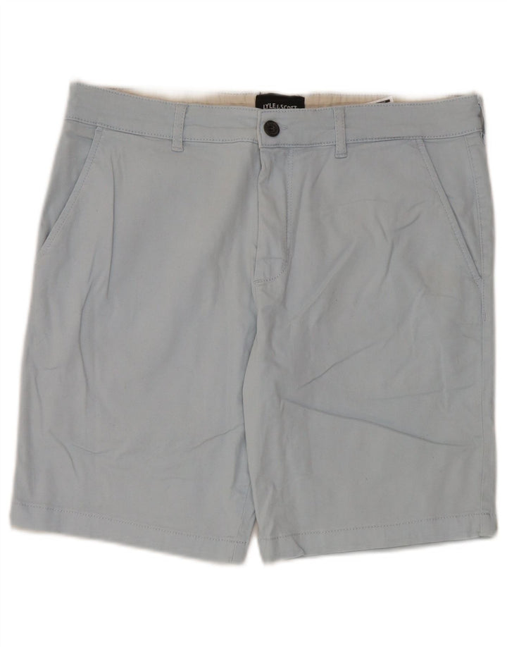 Lyle & Scott Mens Chino Shorts W34 Large  Blue Cotton