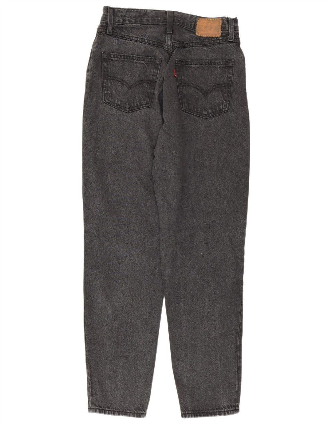 Levi's Womens Mom Tapered Jeans W26 L28 Grey Cotton 80s