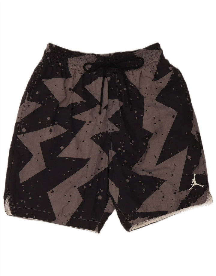 Jordan Mens Sport Shorts Small Grey Geometric Nylon