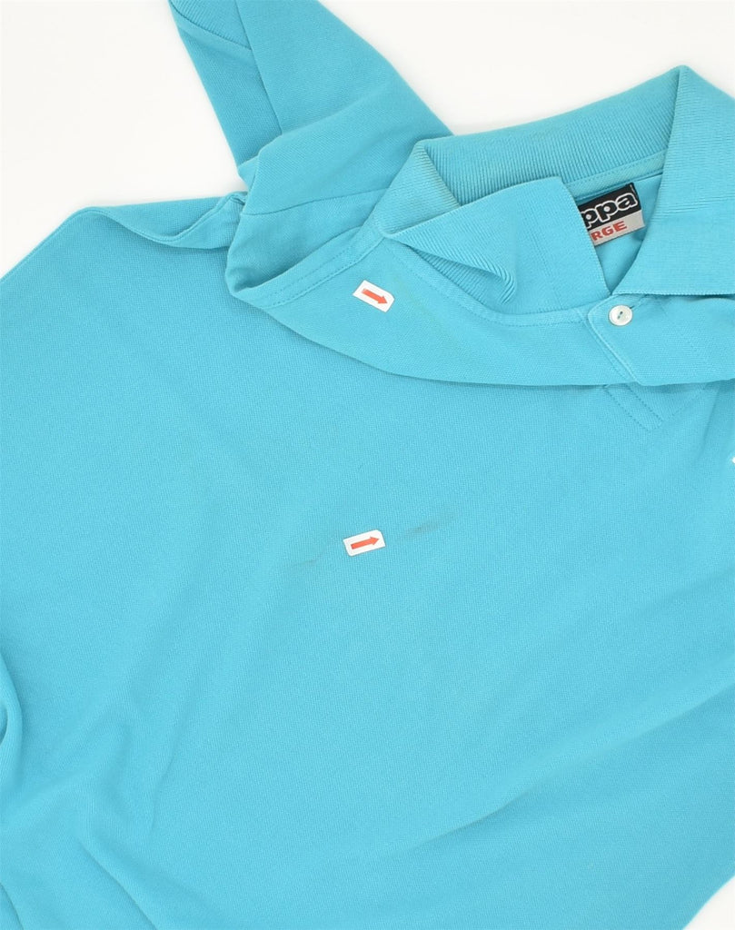 KAPPA Mens Polo Shirt Large Blue Cotton | Vintage Kappa | Thrift | Second-Hand Kappa | Used Clothing | Messina Hembry 