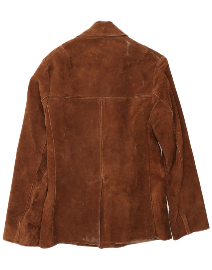 Vintage Mens Suede Jacket UK 36 Small Brown