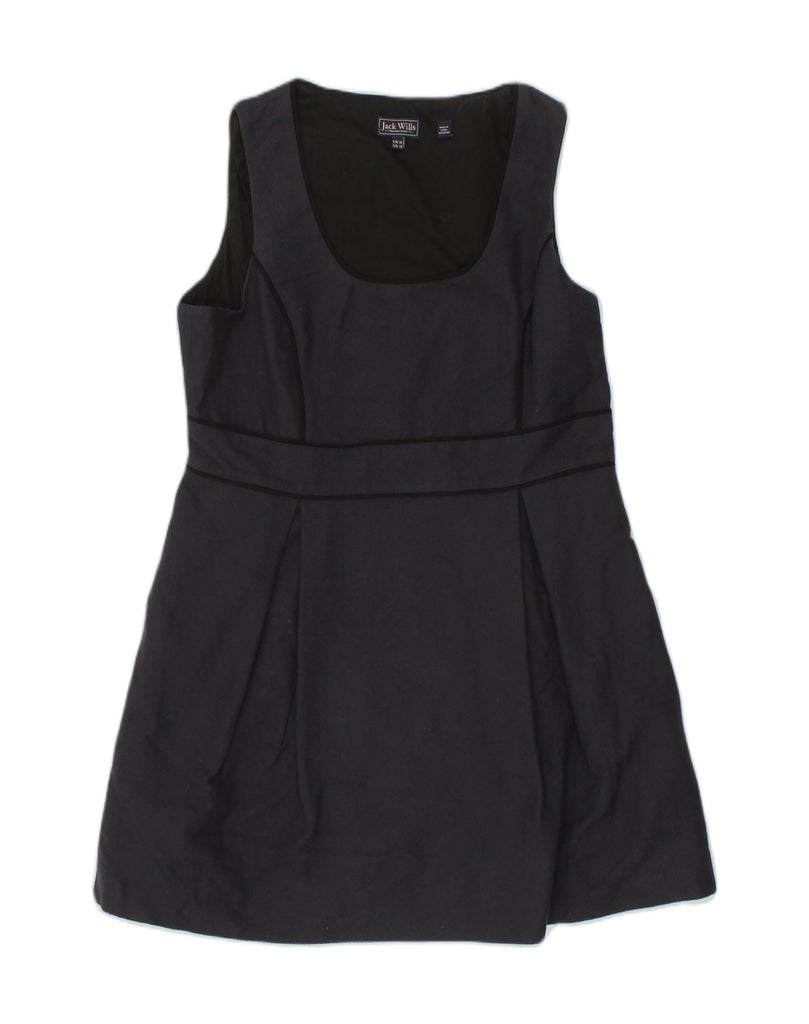 JACK WILLS Womens Sleeveless A-Line Dress UK 16 Large  Black Cotton | Vintage Jack Wills | Thrift | Second-Hand Jack Wills | Used Clothing | Messina Hembry 