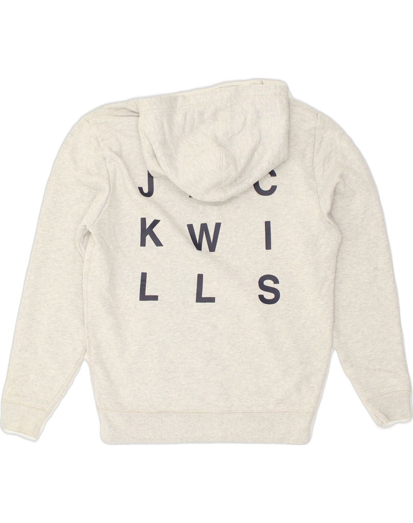 JACK WILLS Mens Graphic Hoodie Jumper XS Grey Cotton | Vintage Jack Wills | Thrift | Second-Hand Jack Wills | Used Clothing | Messina Hembry 