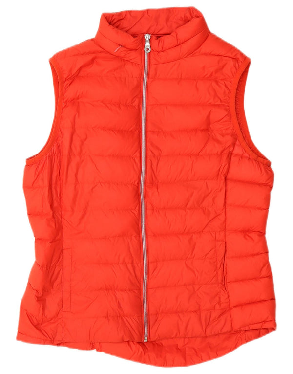 Marks & Spencer Womens Hooded Padded Gilet UK 12 Medium Red Polyamide