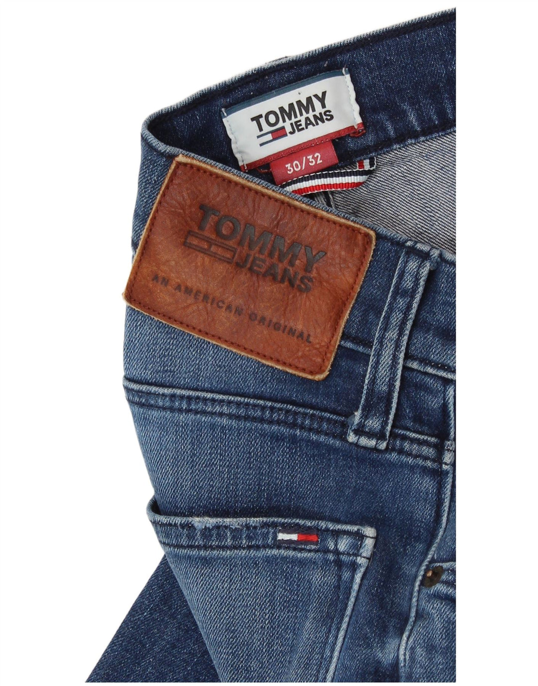 TOMMY HILFIGER Mens Straight Jeans W30 L32 Blue Cotton