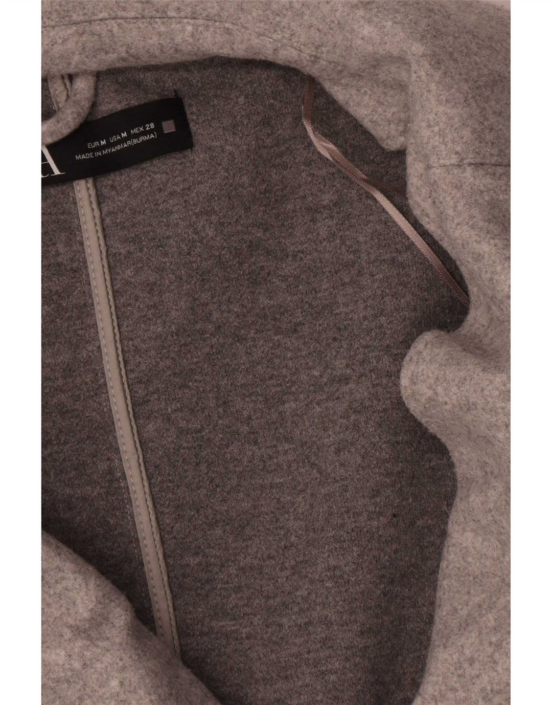 Zara Womens Blazer Jacket UK 14 Medium Grey Polyester